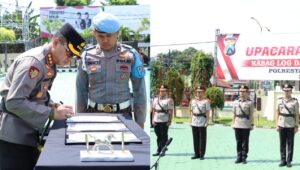 Kapolresta Banyuwangi Pimpin Sertijab Kasat Lantas dan Kabaglog