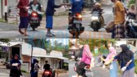 Siswa Berbagi, OSIS MTs Nurul Huda Lenteng Bagi-bagi Takjil Bagi Pengendara Motor