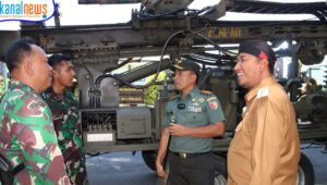Dandim bersama Bupati Sumenep Datangkan Alat Pengeboran Air Bersih