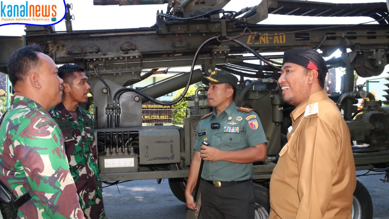Dandim bersama Bupati Sumenep Datangkan Alat Pengeboran Air Bersih