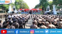 Komitmen Ciptakan Pemilu Damai, Polresta Banyuwangi Gelar Apel OMB