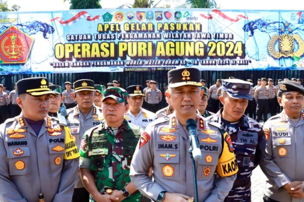 Jelang WWF di Bali, Polda Jatim Gelar Apel Gabungan Ops Puri 2024 di Banyuwangi