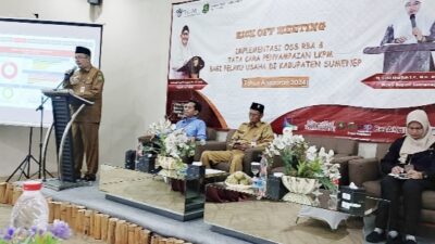 Edukasi Pelaku Usaha, DPMPTSP Sumenep Gelar Meeting Implementasi Perizinan Berbasis Resiko