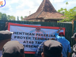 Buntut Sengketa Lahan, Mahasiswa dan Masyarakat Segel Proyek Terminal Arya Wiraraja