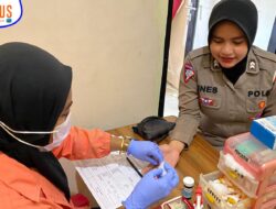 Polwan Pamekasan Rayakan HUT ke-76 dengan Donor Darah