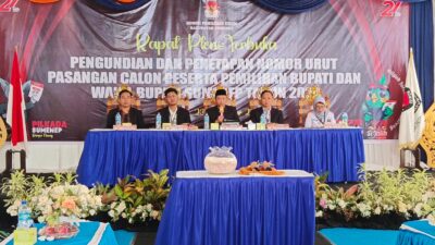 KPU Sumenep Gelar Rapat Pleno Terbuka Penetapan Nomor Urut Cabup-Cawabup Pilkada 2024