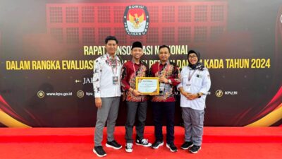 Sukses Gelar Pilkada Serentak 2024, KPU Sumenep Diganjar Penghargaan Terbaik Nasional