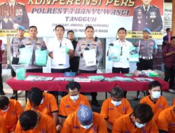 Polresta Banyuwangi Bongkar Jaringan Narkoba Antarprovinsi, Hampir 2 Kilogram Sabu Diamankan