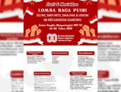 Meriahkan HUT Kemerdekaan RI Ke-80, Kecamatan  Ganding Bakal Gelar Lomba Baca Puisi