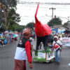 PSI Belitung Usung Ikon Gajah di Pawai Pembangunan