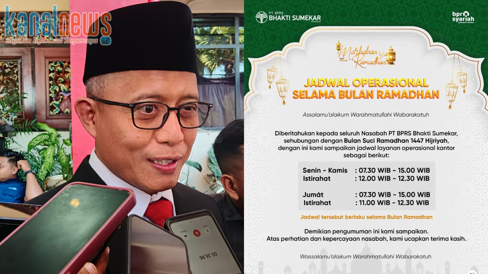 Jadwal Layanan BPRS Bhakti Sumekar Selama Ramadan