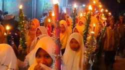 Lautan Warga Padati Pawai Obor Pembukaan Haflatul Imtihan PP Mahasinul Akhlaq 2026