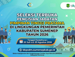 Empat Kursi Kepala OPD Sumenep Diperebutkan Lewat Seleksi Terbuka