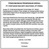PENGUMUMAN PENURUNAN MODAL PT. PENTAKOM REKAINTI DEKATAMA (PT. PRIDE)